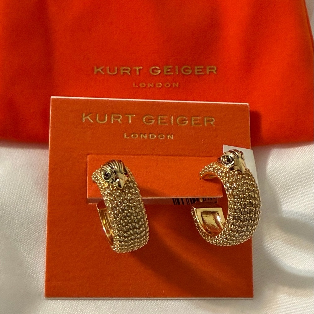 Kurt Geiger Gold Embellished Earrings